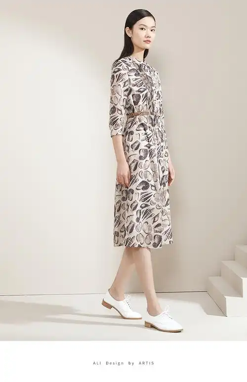 雅迪斯artis女装全棉印花连衣裙ar5017073123如图36