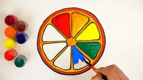 圆形水果横切面简笔画