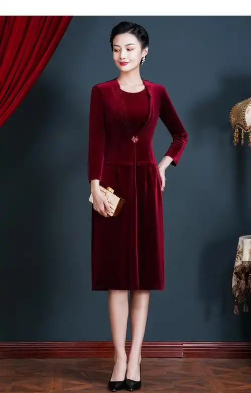 weinibai婚礼妈妈装高档礼服大品牌妈妈喜婆婆婚宴装高端两件套结婚