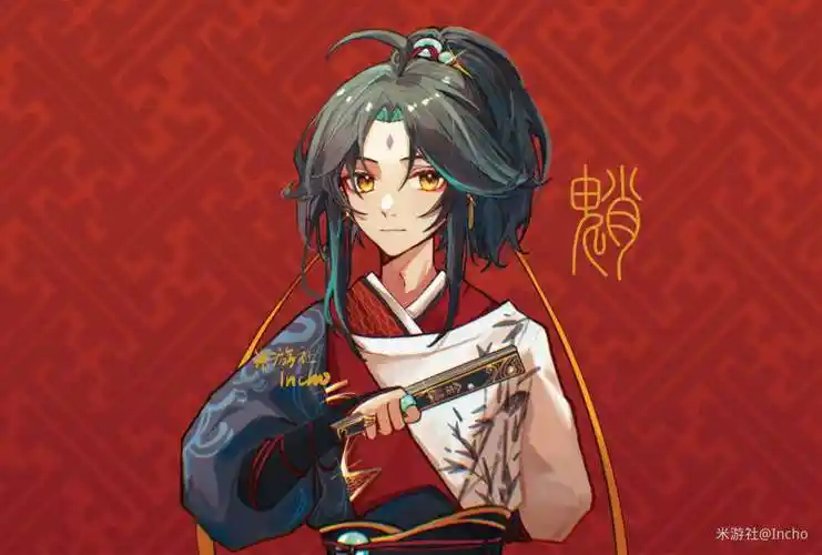 【春节贺图征集】缎彩云霄——魈【新春不咕计划】-原神社区-米游社