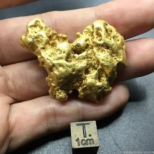 【kk陨石工作室】狗头金天然金块自然金结晶金明金石103.36克