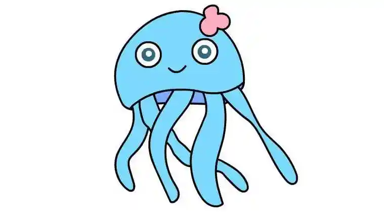 水母简笔画的画法