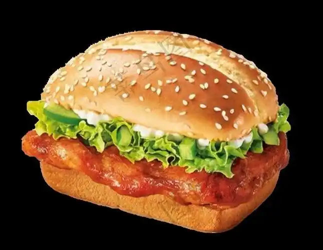 k*c新奥尔良烤鸡腿堡png图片