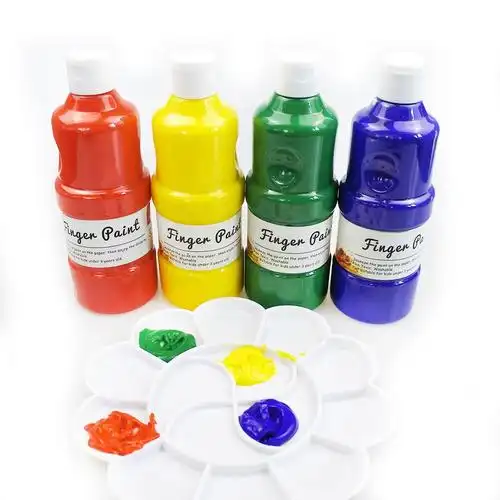 4色*400毫升大瓶装手指画颜料 finger paint