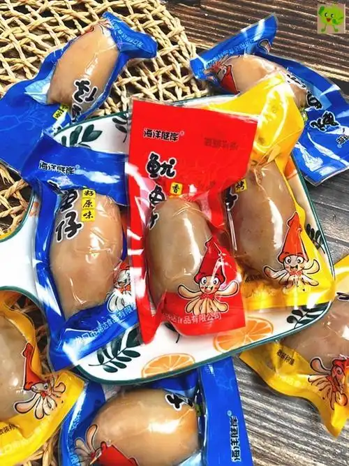 子乌鱼带籽鱿鱼仔零食小包装即食网红食品海鲜零食炭烧鱿鱼仔500g