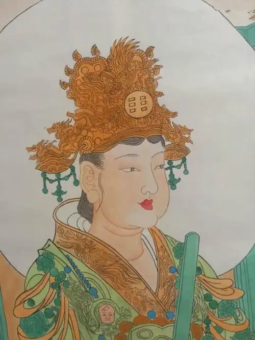 (王母娘娘画像)传说二,灶王爷是个平头百姓.