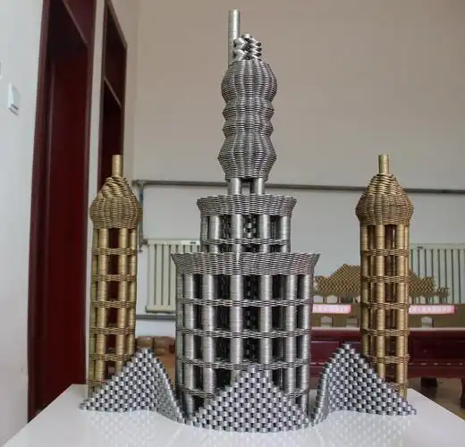 【河北】高手在民间 农民用硬币搭建各种建筑震撼网友