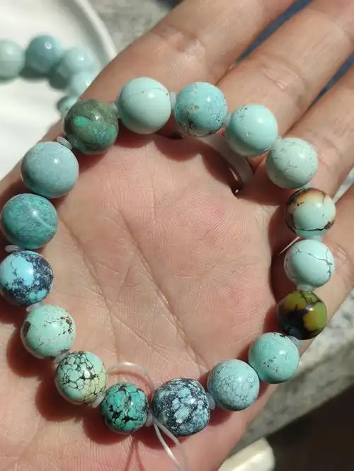 天然绿松石手串喜欢的来滴滴我哦