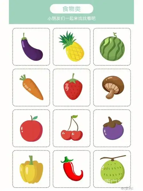 《影子配对》适用年龄:小班(3-4岁)区域游戏:影子配对——水果类训练