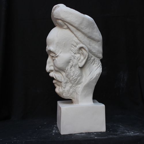 石膏陕北老人头像美术教具雕塑雕像模型装饰石膏像