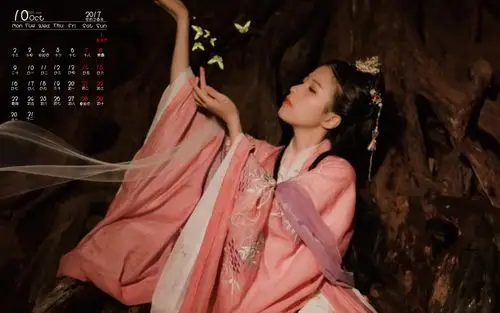 2017年10月梦幻古风美人图片日历壁纸
