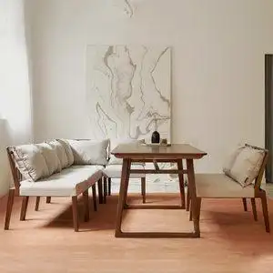 餐桌椅组合北欧沙发储物柜小户型饭桌e-003全实木餐桌椅组合吃饭桌