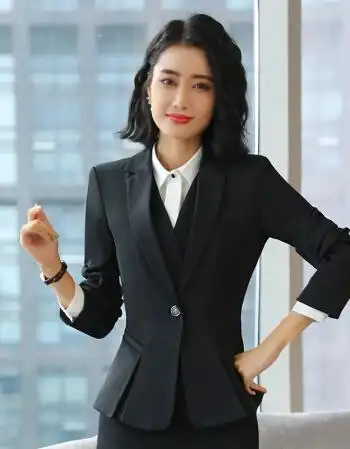 俏佳人西服套装女2018新款时尚气质面试工装正装小西装职业装女装工作