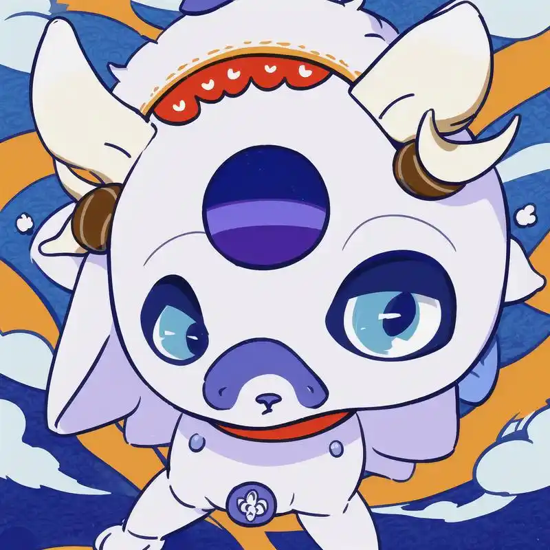 霸气q龙,萌宠头像来袭 超可爱的q版白龙头像来啦!