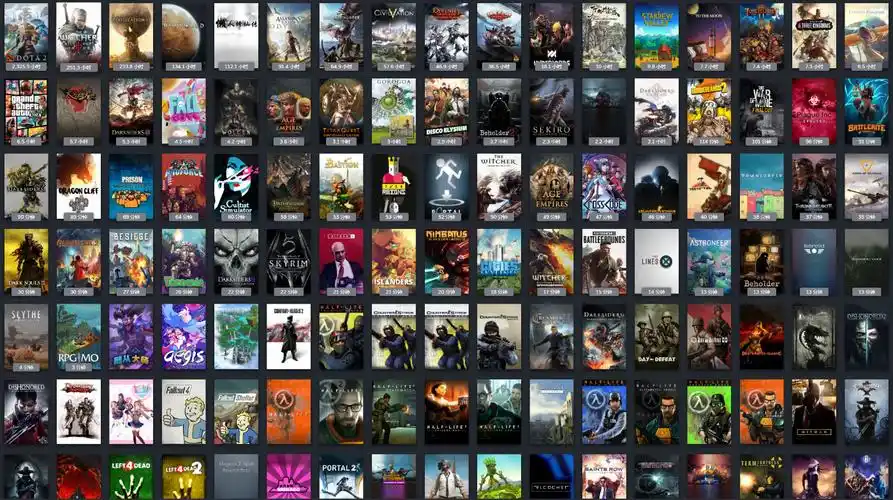 某玩家steam游戏库