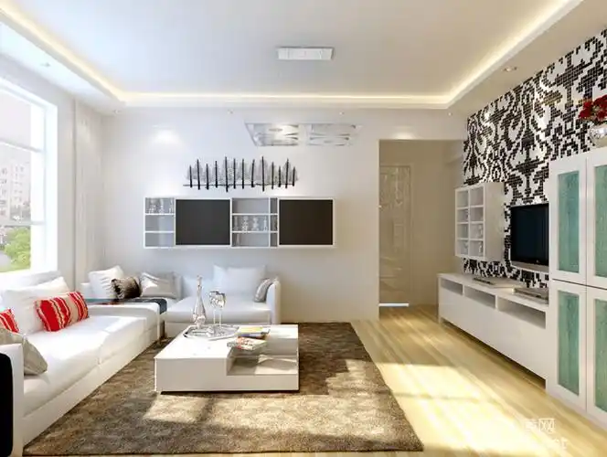 70平现代简约风格的家客厅