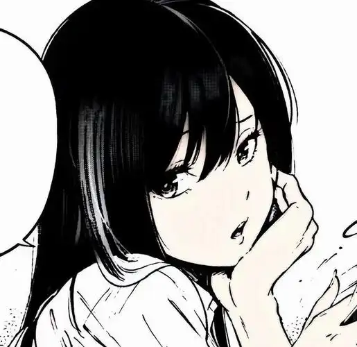 日系黑白冷酷高冷女生头像