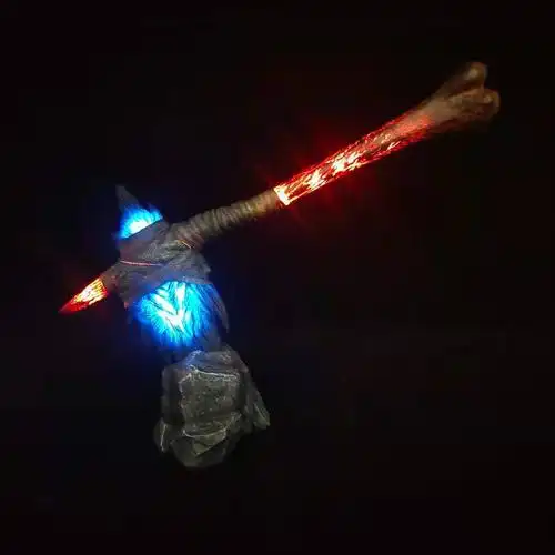 三雷gk 哥斯拉大战金刚斧头 godzilla战斧发光 哥吉拉2021