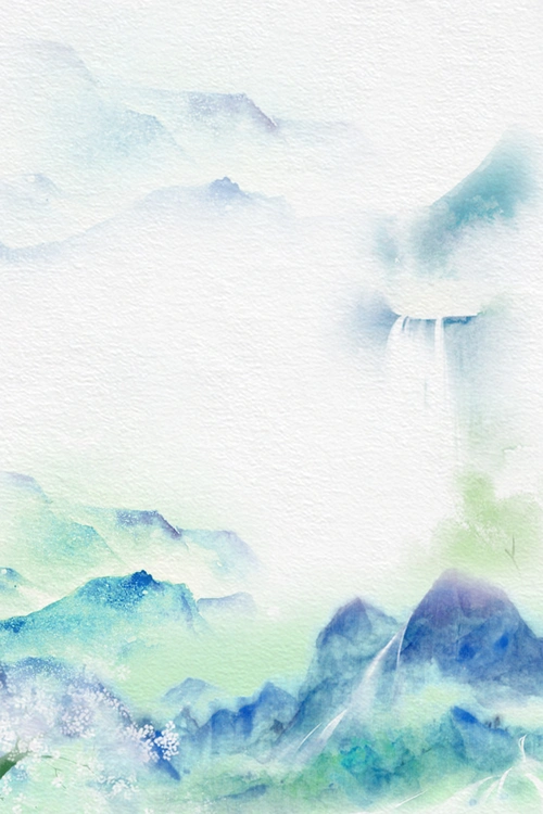 清新质感水墨风禅意海报背景psd