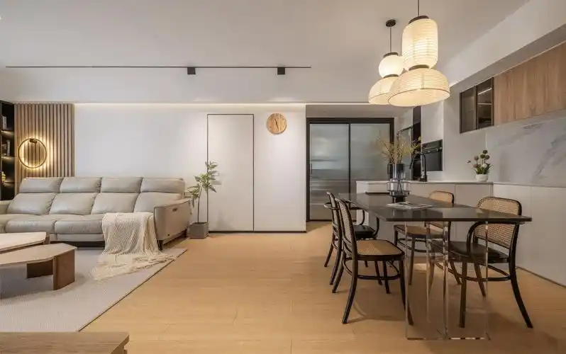 徐汇区华欣家园120平现代简约风格三室户装修效果图