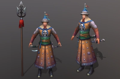 古代士兵 明朝士兵 明军步兵 侍卫 护卫_skjbill作品_人物男人_cg模型