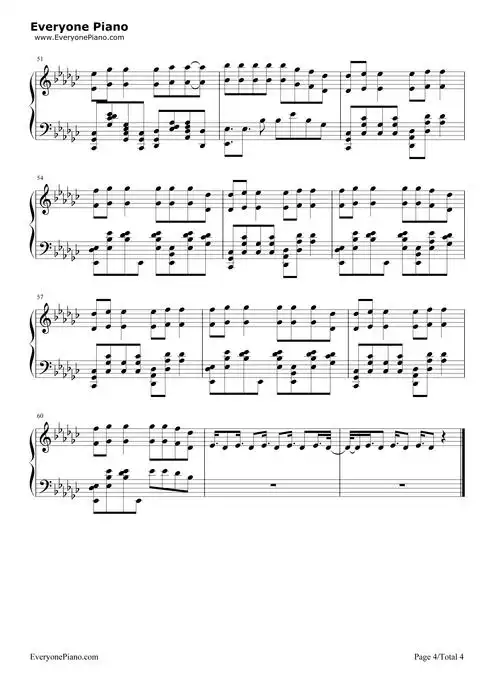 pdd洪荒之力-hoaprox五线谱预览4-钢琴谱文件(五线谱,双手简谱,数字谱