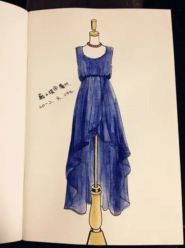 【小茶手绘】移动衣柜·01-记录第一幅水彩-连衣裙作画过程