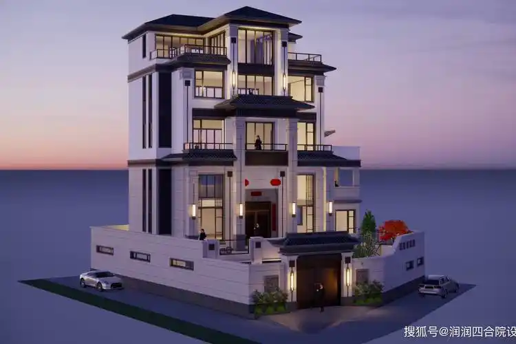 超气派的五层新中式独栋别墅,衣锦还乡盖一栋,村里人人都羡慕!