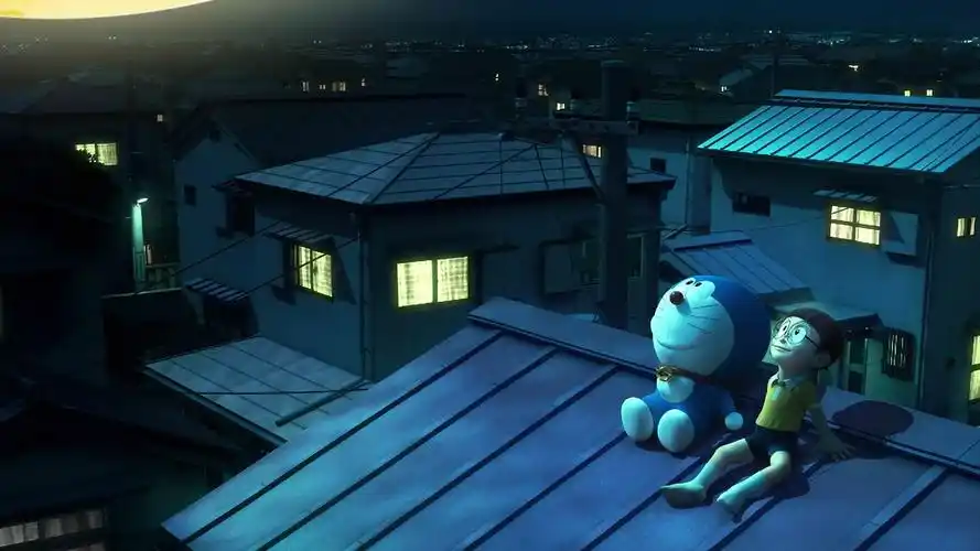 电影哆啦a梦伴我同行机器猫小叮当大雄屋顶桌面壁纸