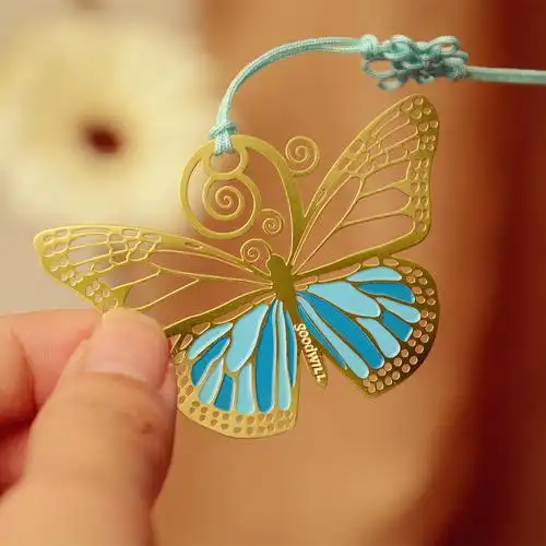 日韩国文具精致唯美金属书签 中国风创意古典可爱书签 蝴蝶书签