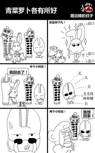 1-11路边摊的日子(六格漫画)