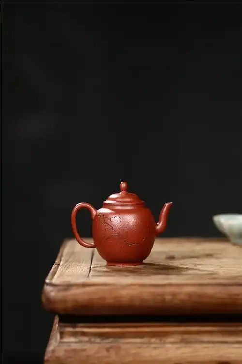 郁晴紫砂壶价格|真品纯手工高宫灯壶梨皮朱泥150cc