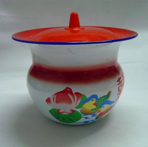 高脚痰盂搪瓷痰盂高脚搪瓷痰盂老人痰盂儿童便盆坐便器小马桶包邮