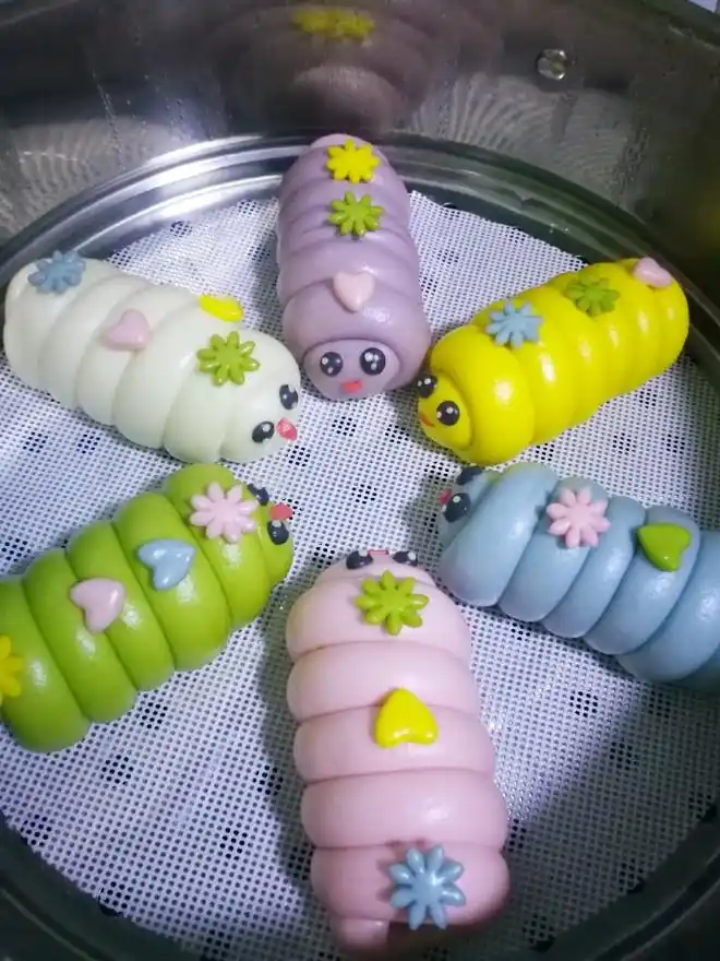 花样馒头之毛毛虫馒头做法,造型漂亮,香甜又营养,孩子都抢着吃