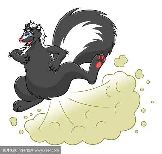 卡通放屁臭鼬