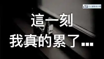 这一刻,我真的累了