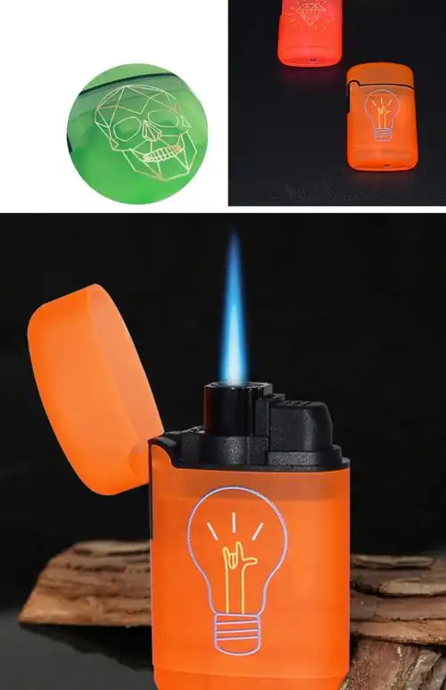 夜光系列zengaz英伽荷兰充气打火机防风防爆时尚个性塑料点烟器