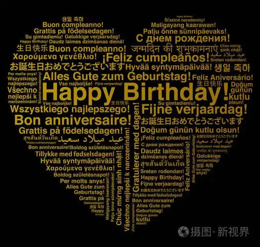 生日快乐心形字云