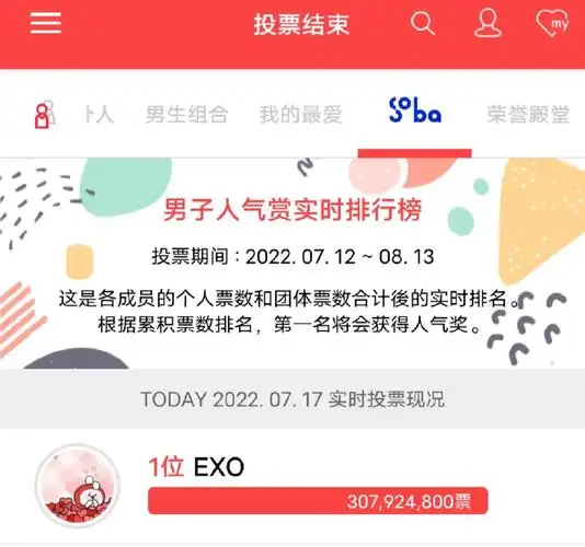 exo #爱丽 #投票 #人气大赏