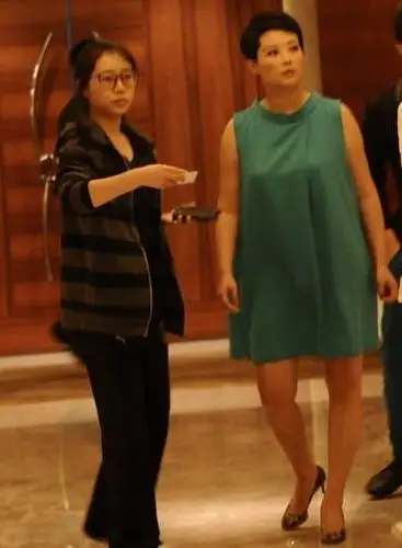 袁莉怀孕5月憨态可掬