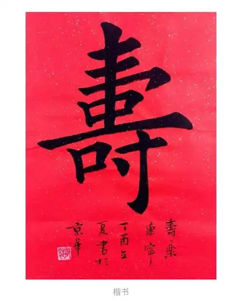 放放书法示范《寿》(九种风格字体)