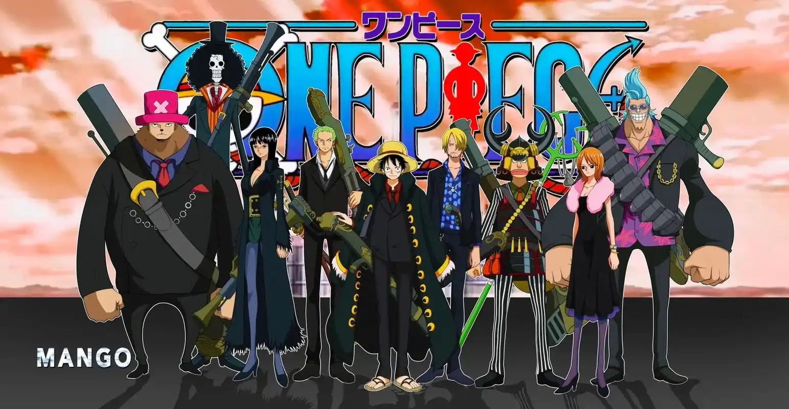 临摹海贼王系列之——《海贼王·强者世界》全员黑色西服是真的帅