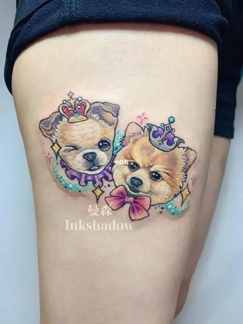 悦悦和蛋蛋宠物纹身狗狗纹身