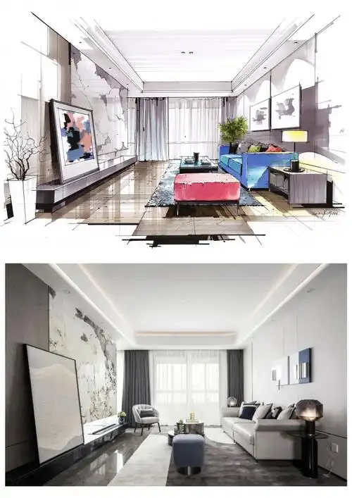 空间设计  #室内设计手绘  #室内设计  #客厅设计  #设计  #建筑