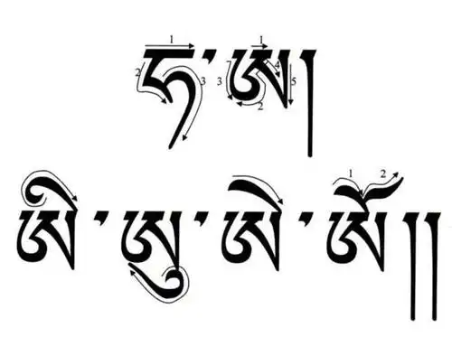 藏文字母标音和笔顺