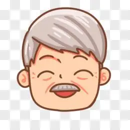 卡通手绘老年人老爷爷头像素材