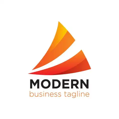 抽象型三角形logo,三角形logo设计_北极熊素材库