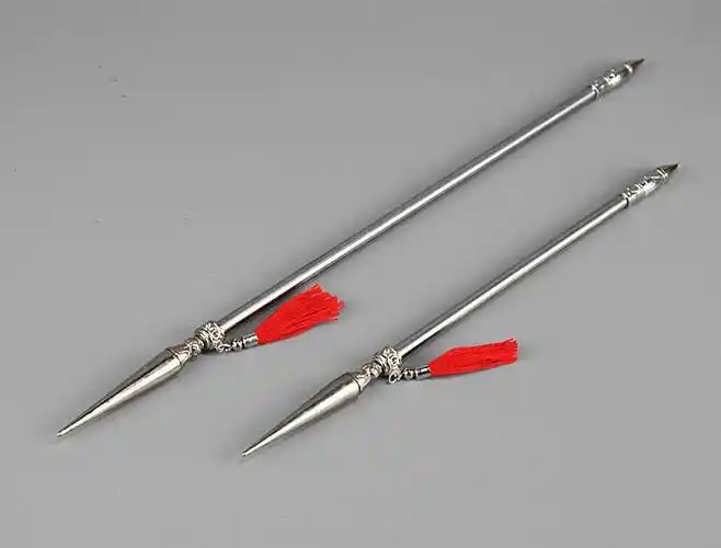 防身兵器库16古代冷兵器库微缩模型辽锥枪沥泉枪红缨枪尖枪兵人玩具