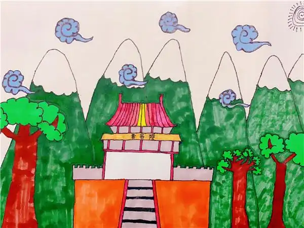 2020黄帝陵少儿书画活动作品赏析西北大学附属大学城学校小学部