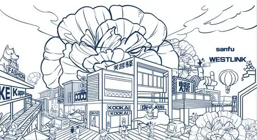 商业插画 以前给商业街画的图